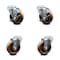 Service Caster 4 Inch High Temp Phenolic Wheel Swivel Bolt Hole Caster Set with 2 Brake SCC SCC-BH20S414-PHRHT-2-TLB-2 - alternate 1